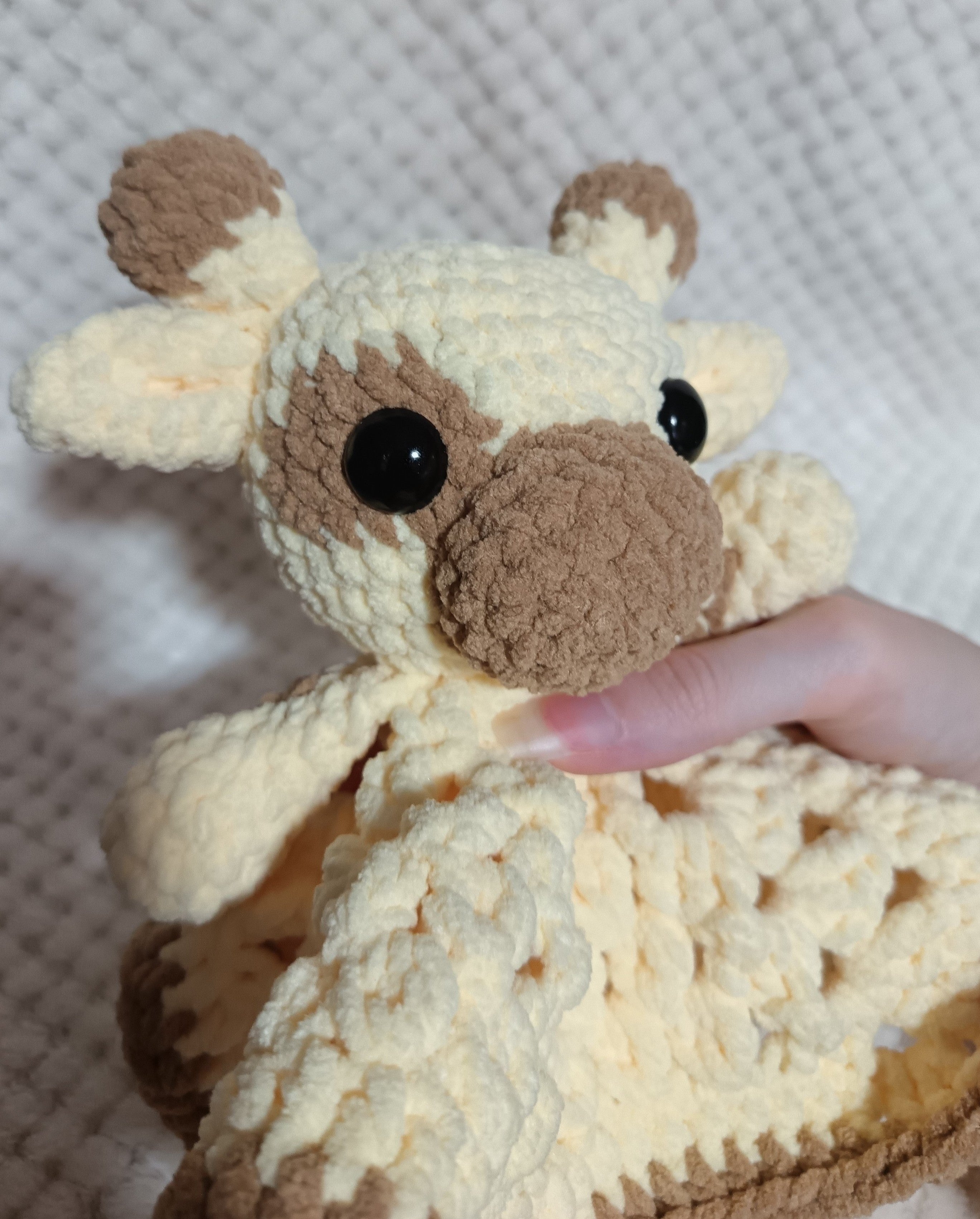 Doudou tête de girafe