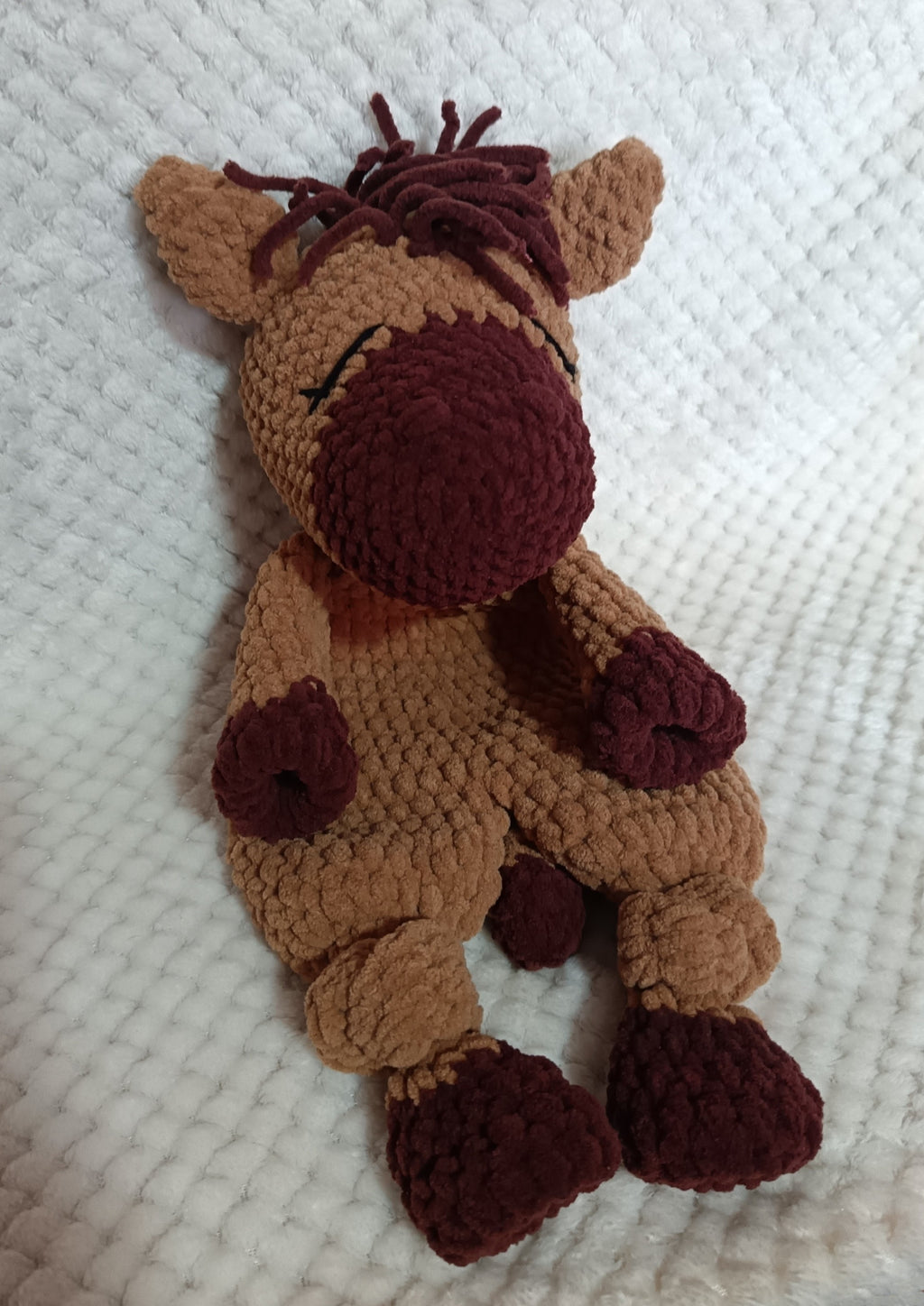 Doudou cheval marron