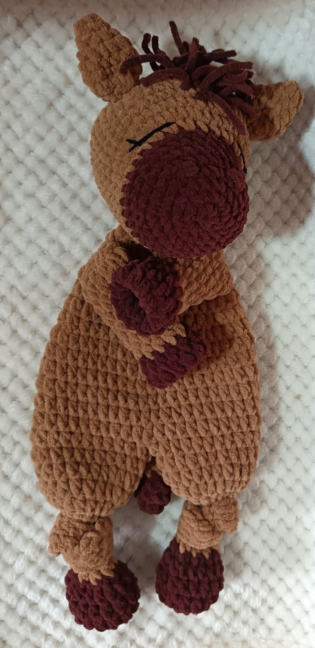 Doudou cheval marron