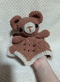 Doudou chiffon Tête d'Ours brun