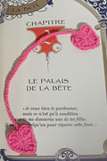 Marque-pages coeur rose