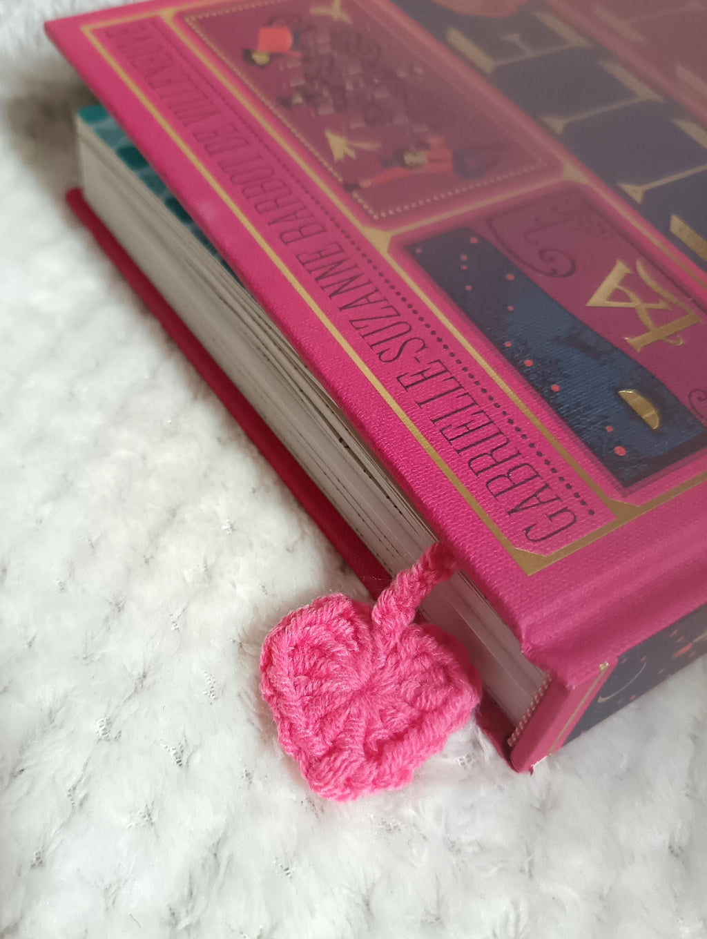 Marque-pages coeur rose