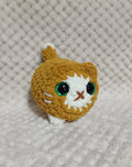 Chat boule roux et blanc