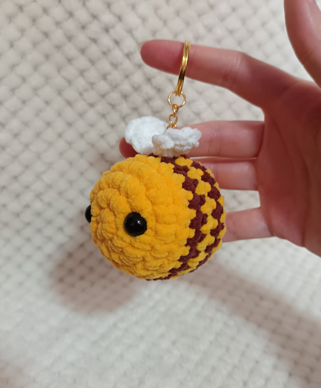 Porte-clés Abeille velours
