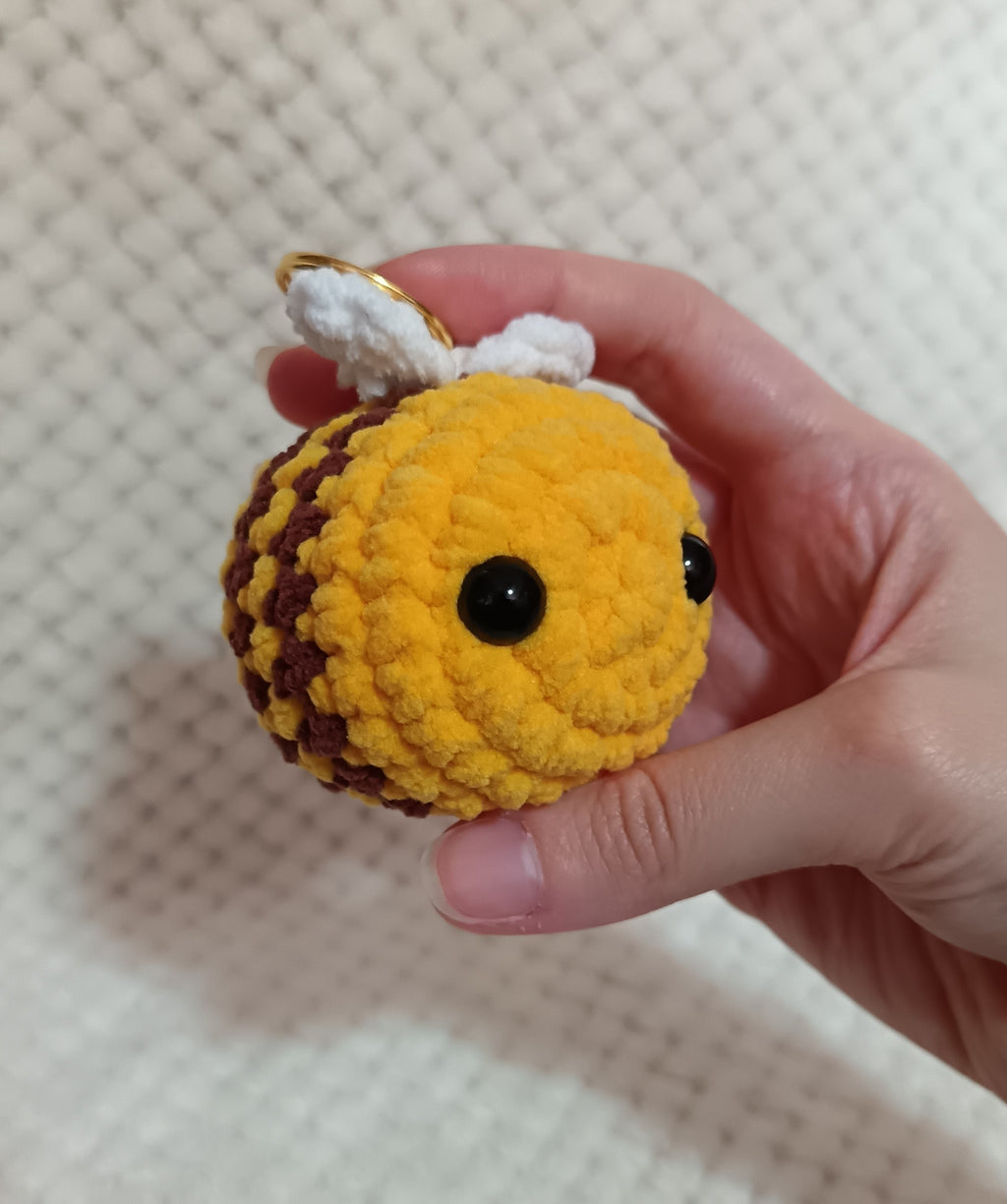 Porte-clés Abeille velours