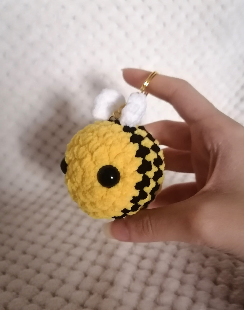 Porte-clés Abeille velours