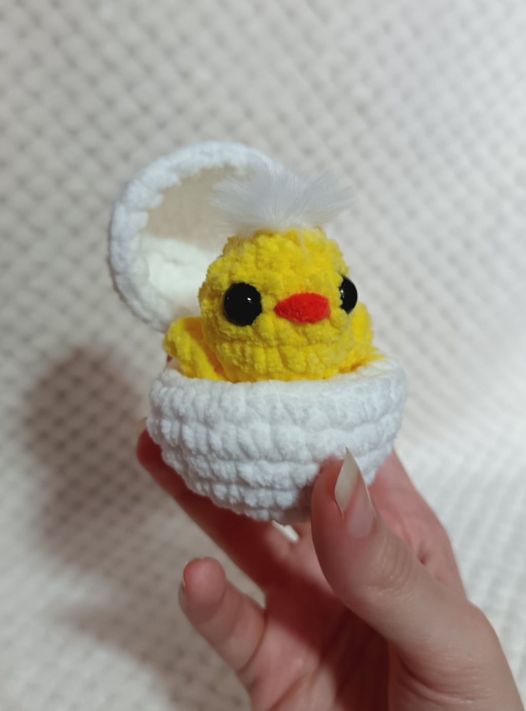 Poussin "pop" dans son oeuf